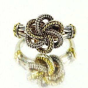 LAGOS Silver and Gold Knot Ring